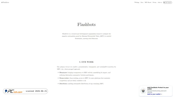 flashbots.net screenshot