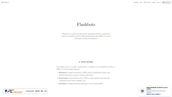 flashbots.net screenshot