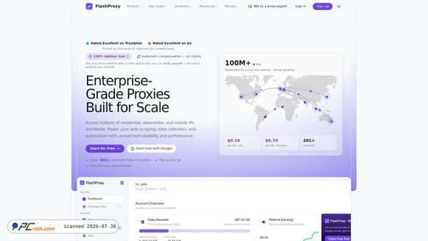flashproxy.com Screenshot
