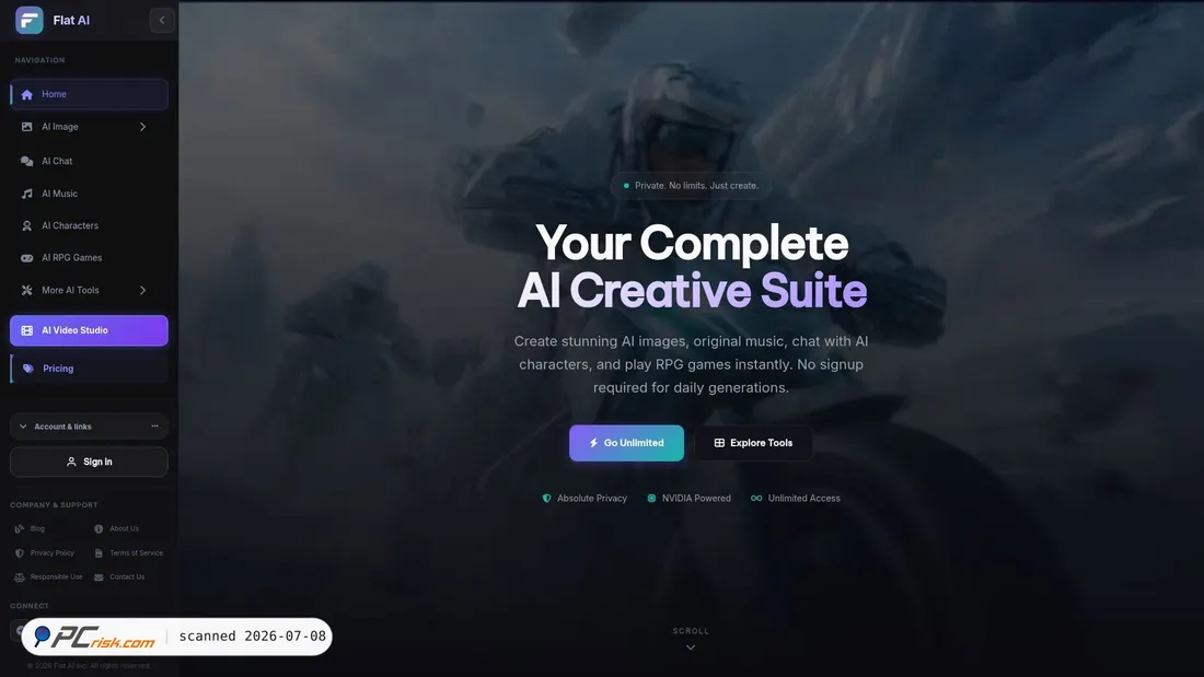 Screenshot of flatai.org