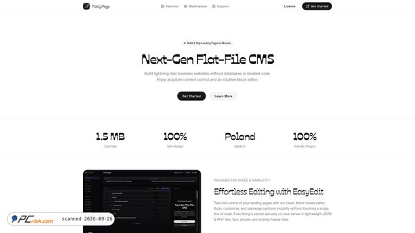flatlypage.com screenshot