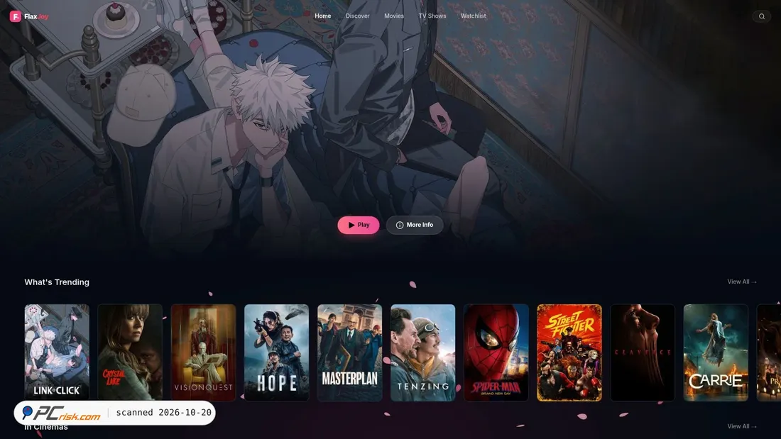 Captura de ecrã de flaxjoy.app