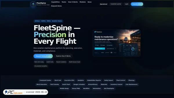 fleetspine.com screenshot