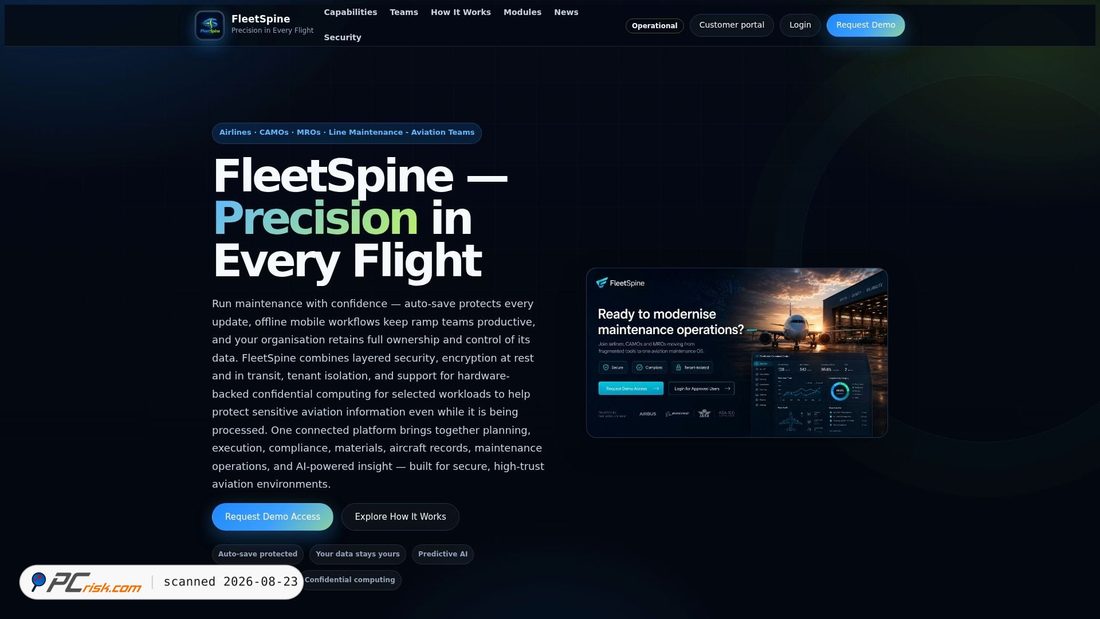 Screenshot von fleetspine.com