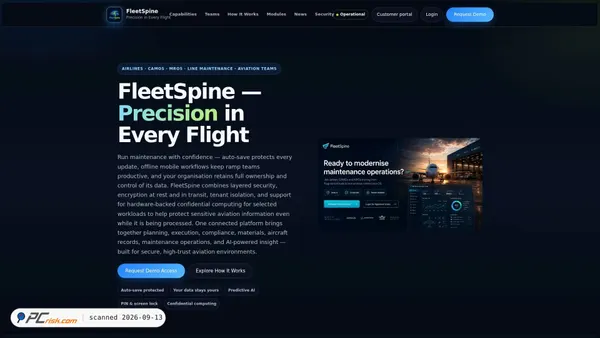 Screenshot di fleetspine.com