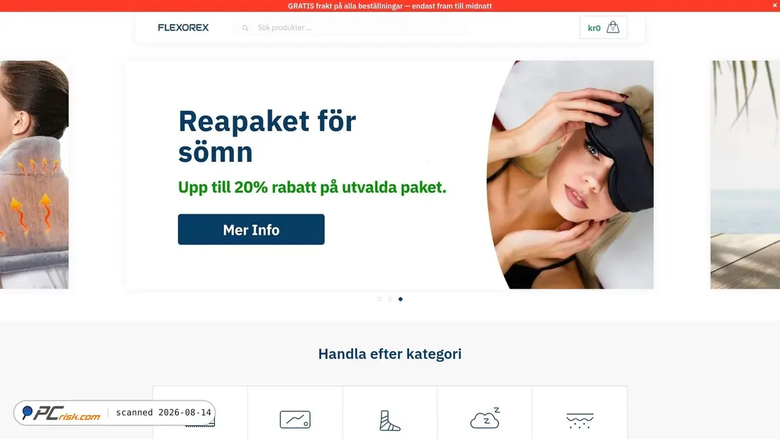 Screenshot of flexorex.se