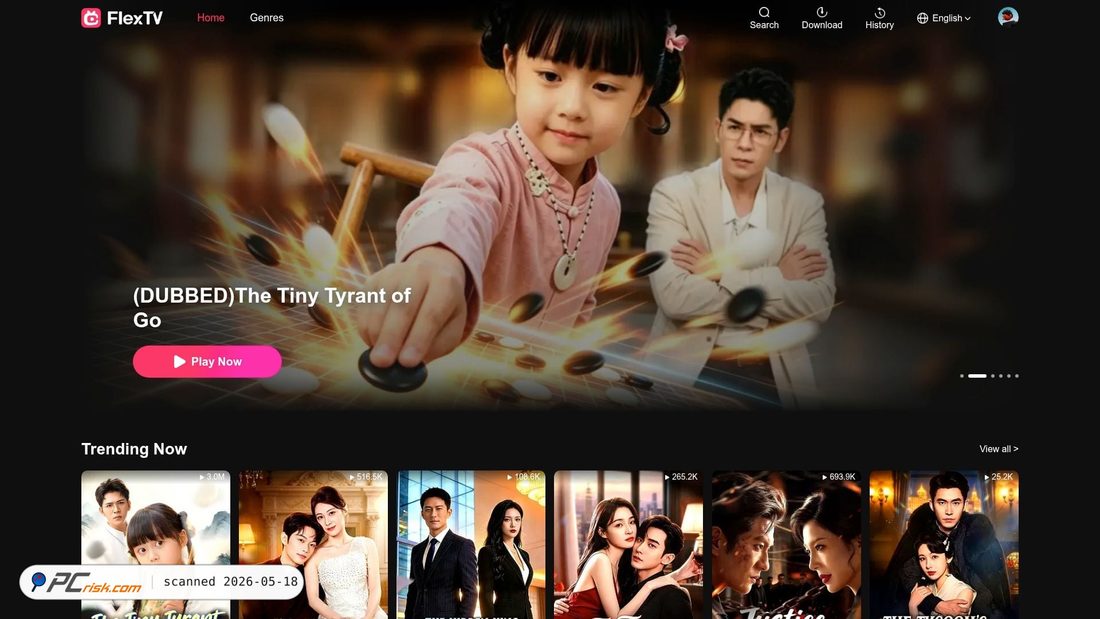 Screenshot of flextv.cc