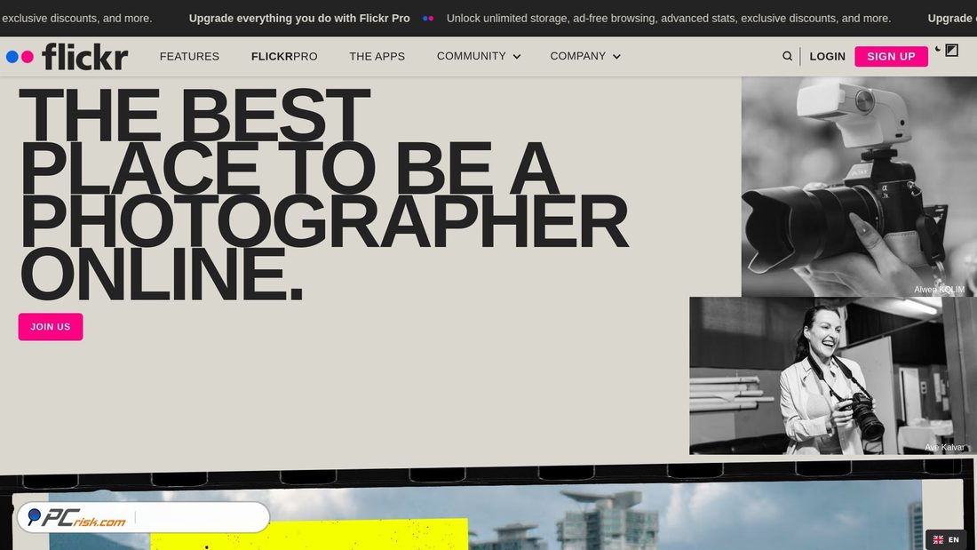 Screenshot von flickr.com
