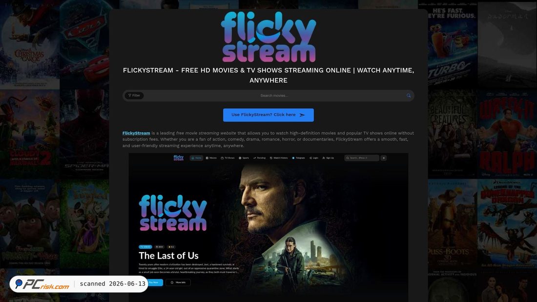 Screenshot of flickystream.my