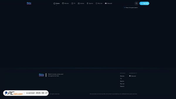 flickystream.ru Screenshot