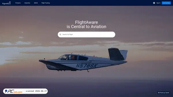 flightaware.com screenshot