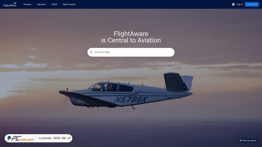 Captura de pantalla de flightaware.com
