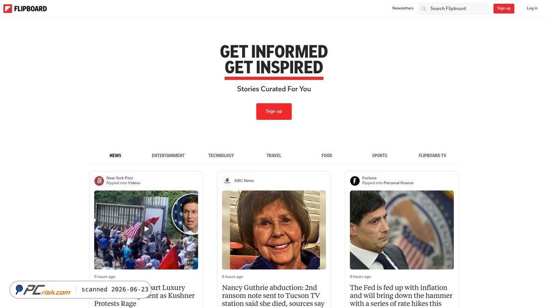 Screenshot di flipboard.com