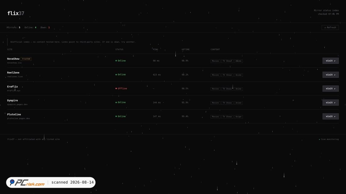 Screenshot of flix37.app