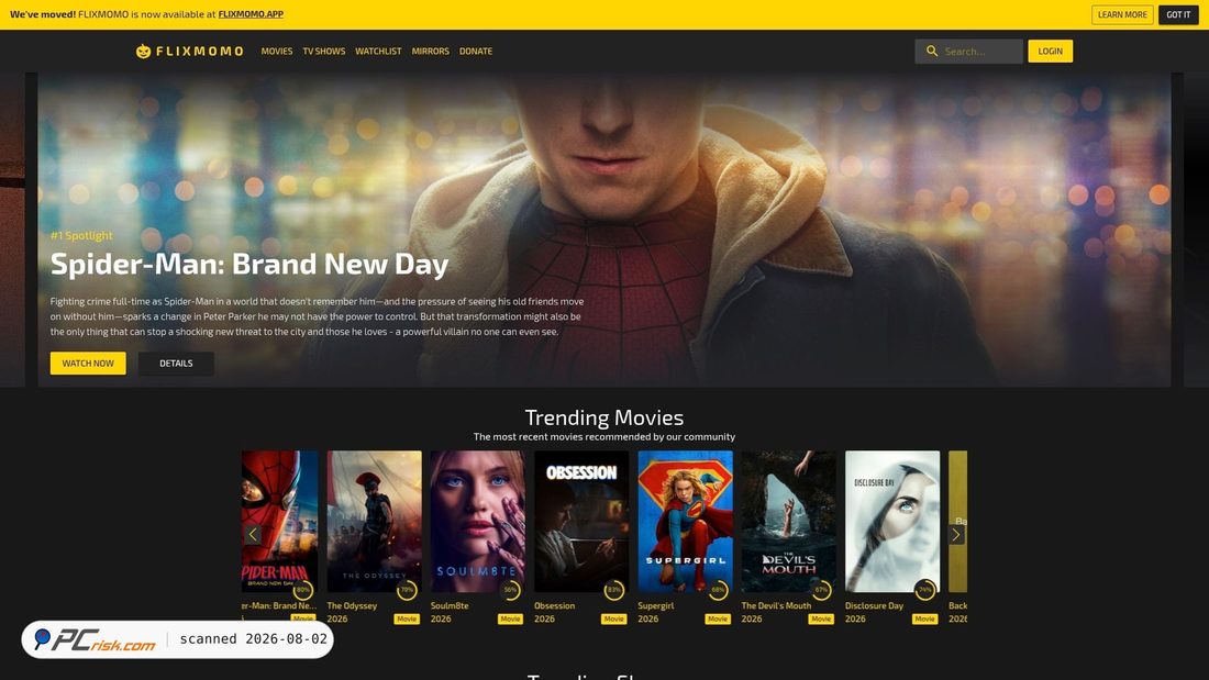 Screenshot of flixbaba.com