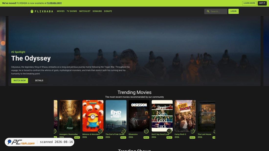 Screenshot of flixbaba.is