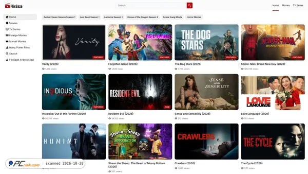 Captura de flixgaze.com
