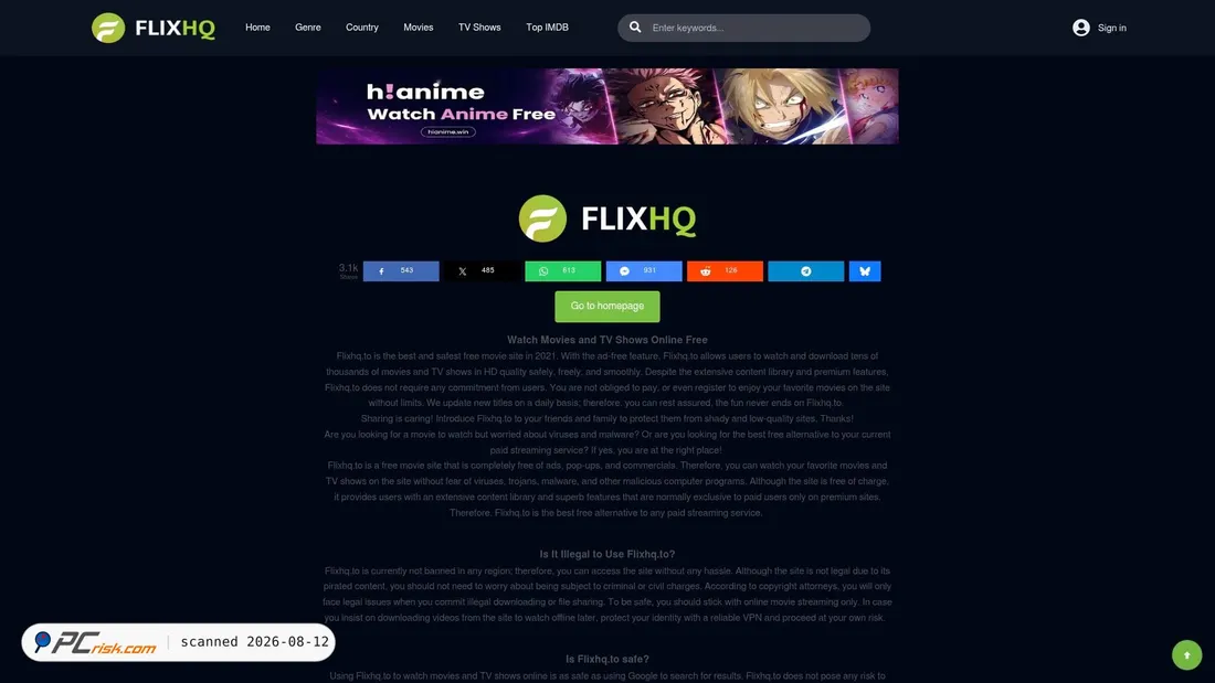 Screenshot of flixhq.win