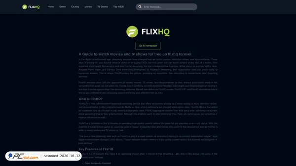 Captura de flixhqz.com