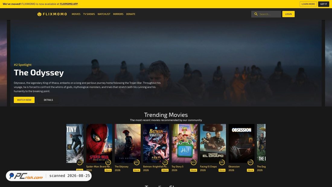 Screenshot von flixmomo.app