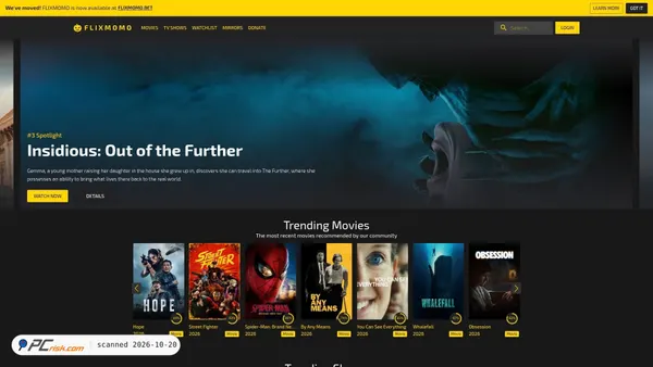 Captura de ecrã de flixmomo.bet