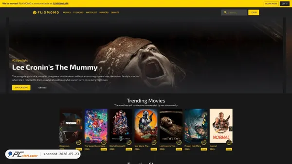 flixmomo.tv screenshot