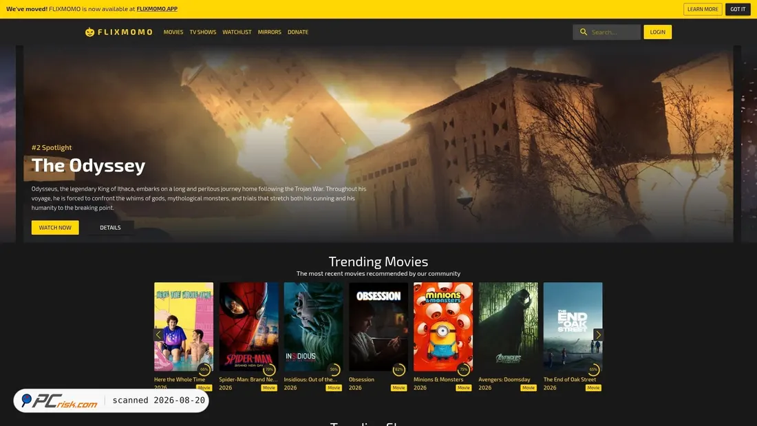 Screenshot di flixmomo.tv