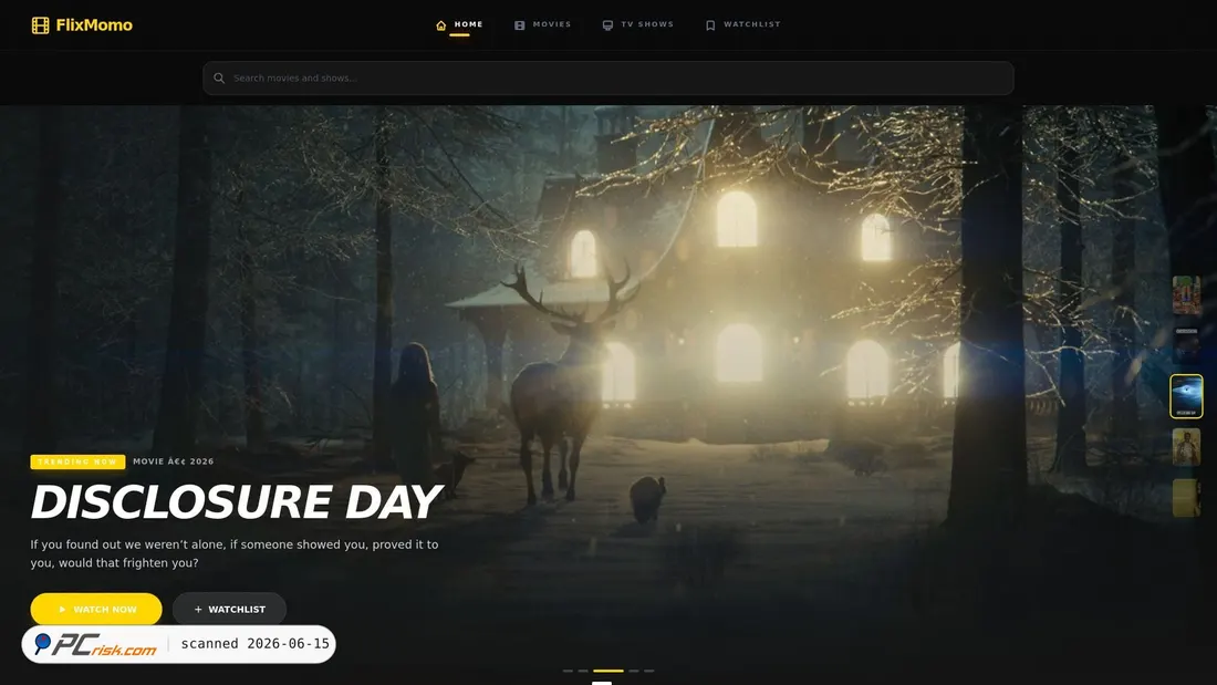 Screenshot of flixmomo.us