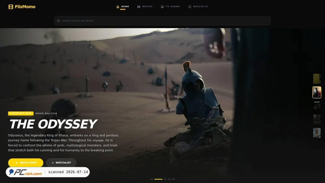 Screenshot of flixmomo.us