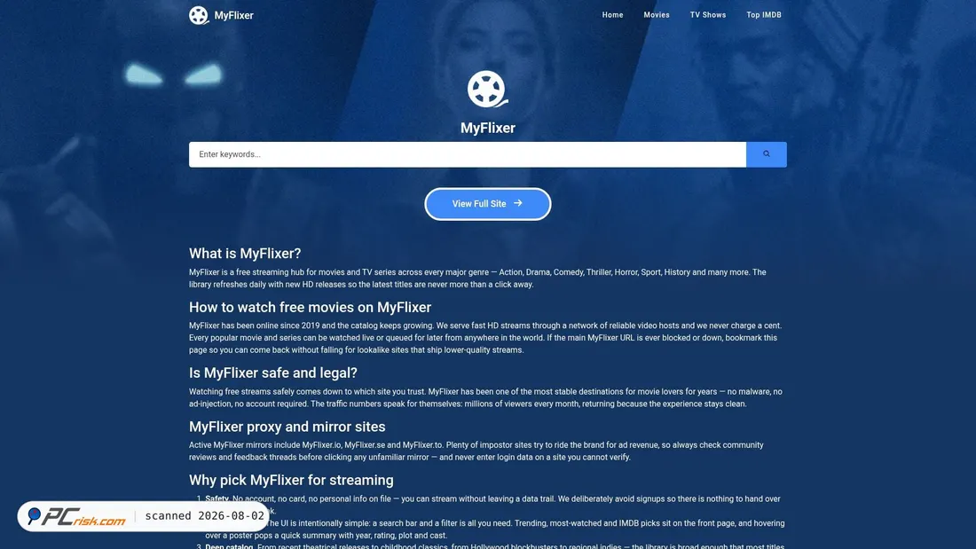 Screenshot of flixonline.net