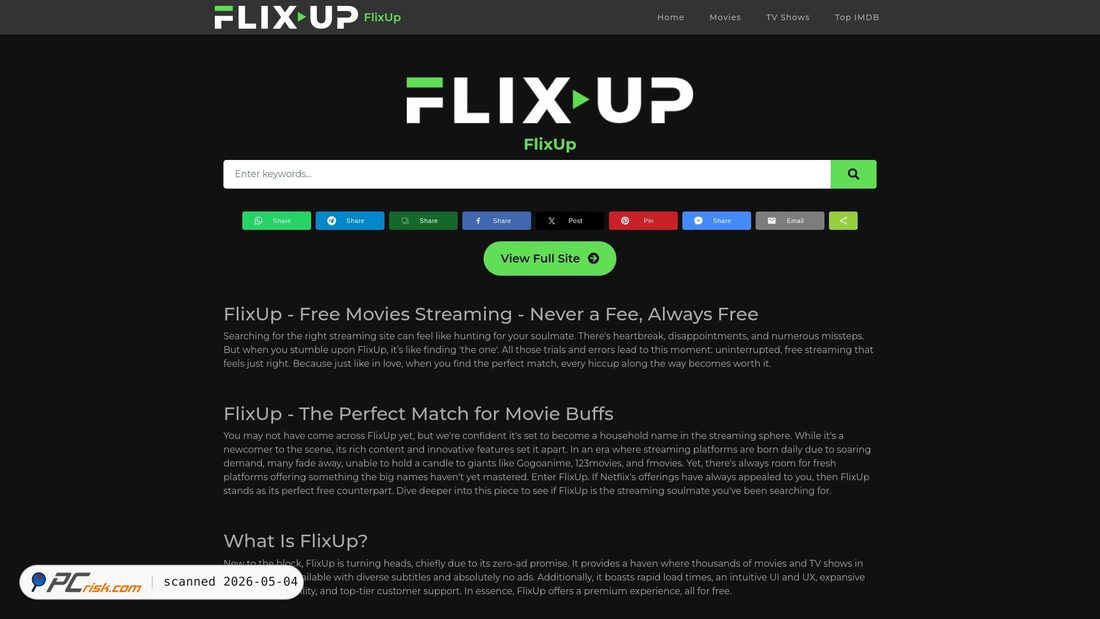 Captura de pantalla de flixup-to.cyou