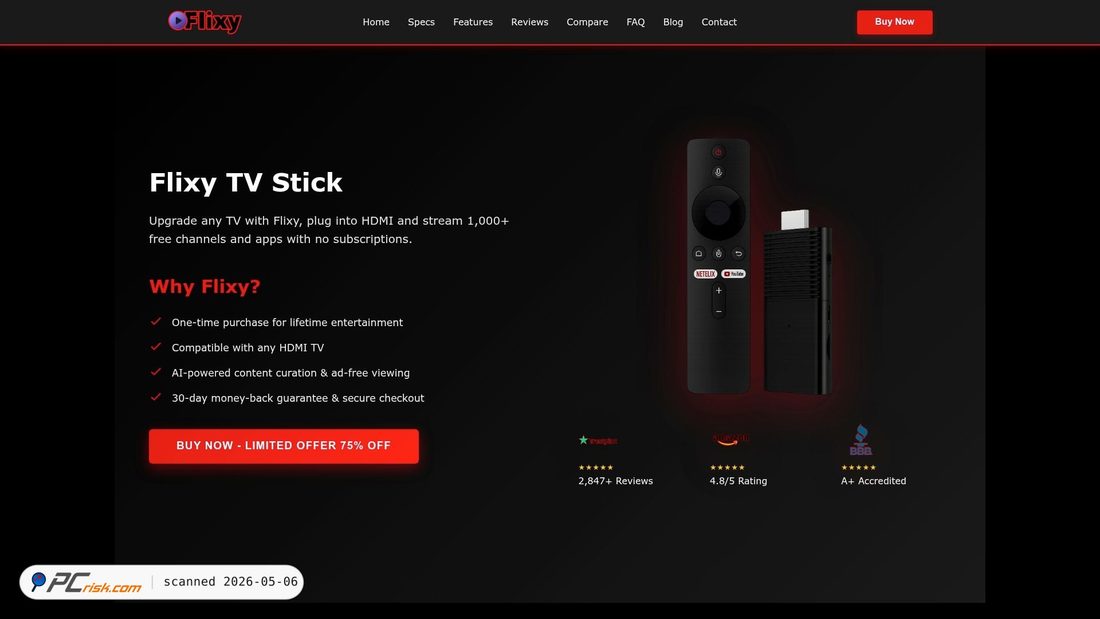 Capture d’écran de flixyofficial.com