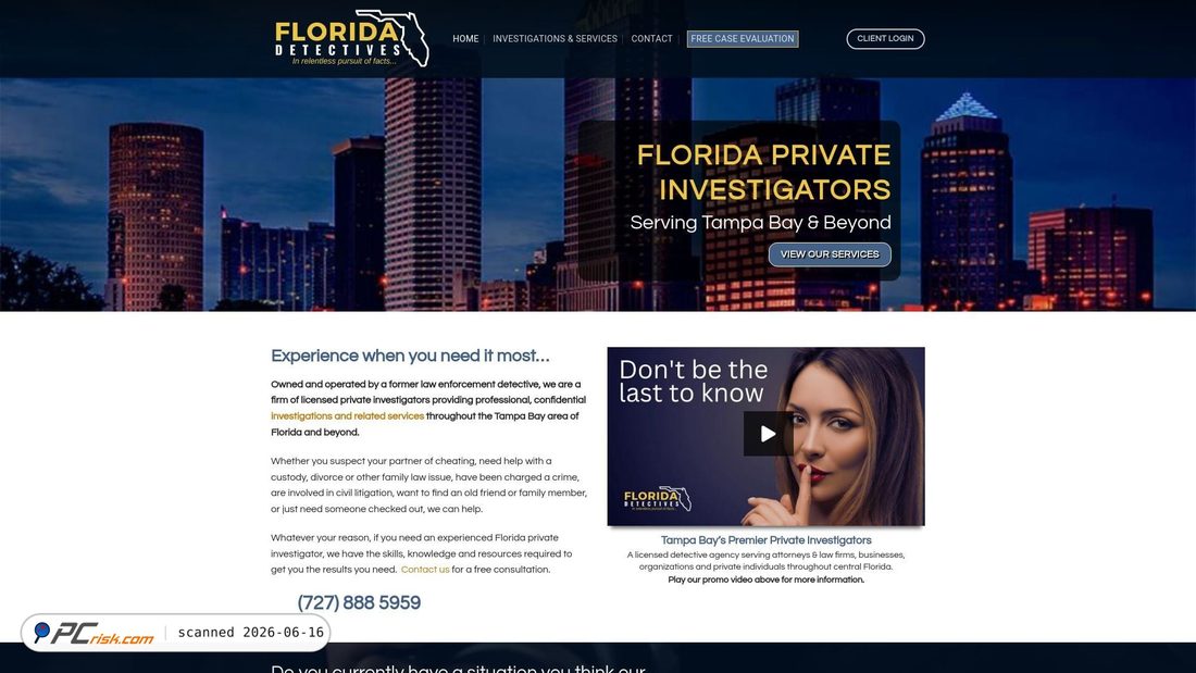 Screenshot of floridadetectives.com