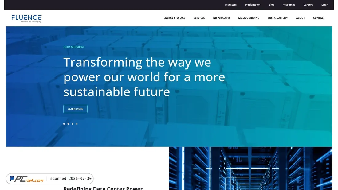 Screenshot of fluenceenergy.com