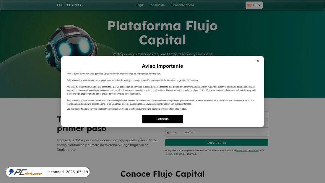 Screenshot of flujocapital-es.com