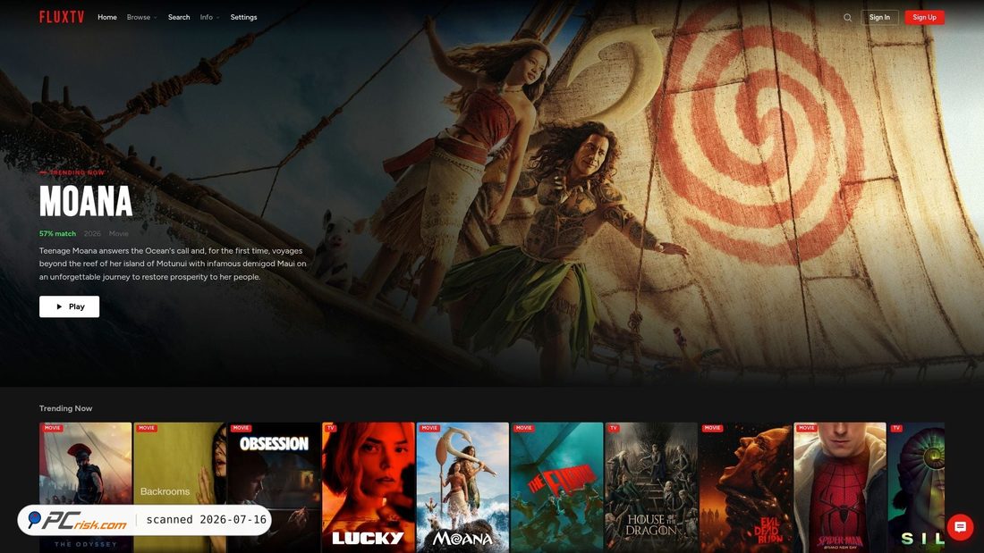 Screenshot of fluxtv.qzz.io