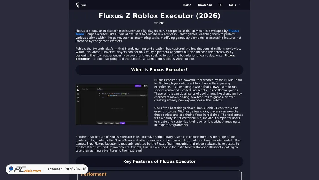 Screenshot of fluxus.team