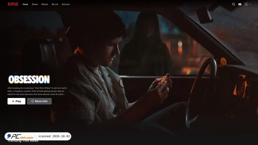Captura de ecrã de flyflix.net