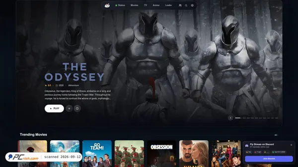 flystream.net Screenshot