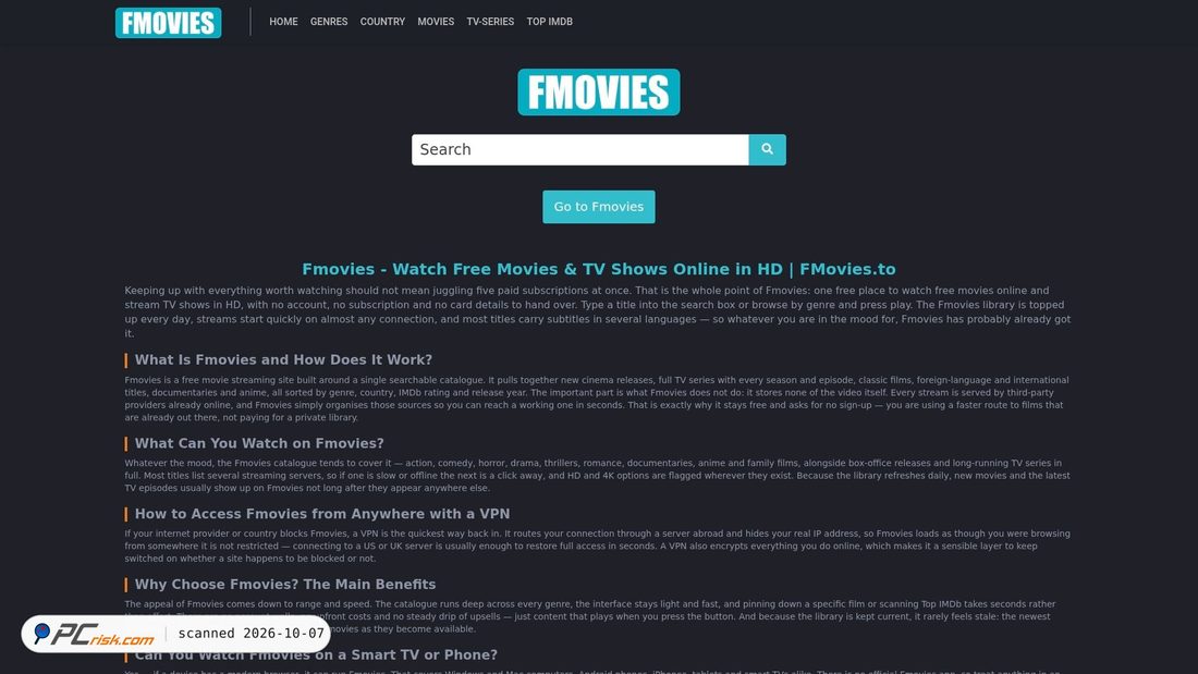 Captura de ecrã de fmoviesbd.net