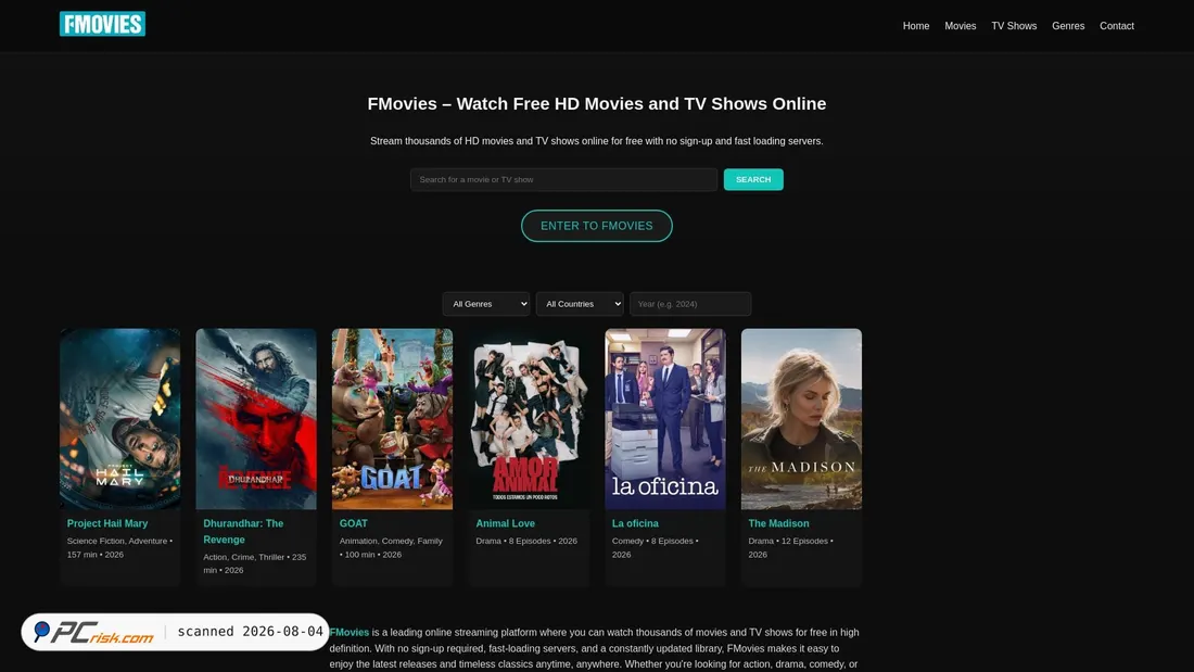 Screenshot of fmoviesz.co