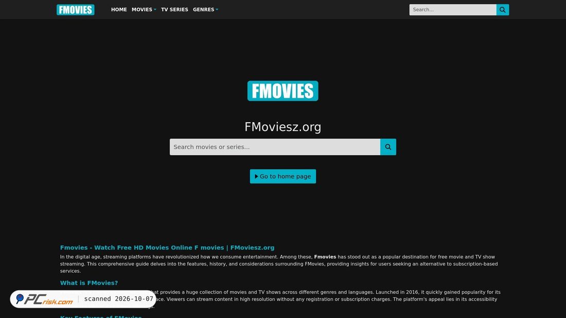 Captura de ecrã de fmoviesz24.org