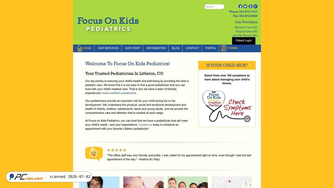 Screenshot of focusonkidspeds.com