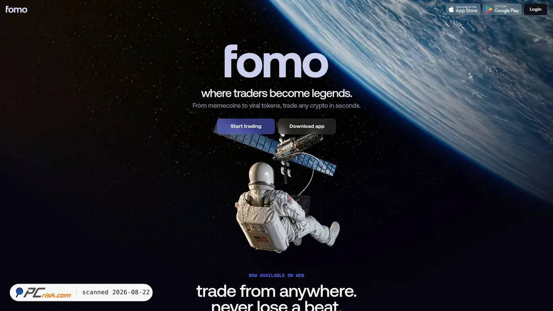 Screenshot of fomo.family