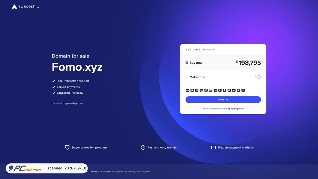 Screenshot of fomo.xyz