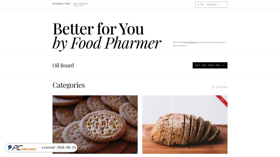 Screenshot von foodpharmer.health