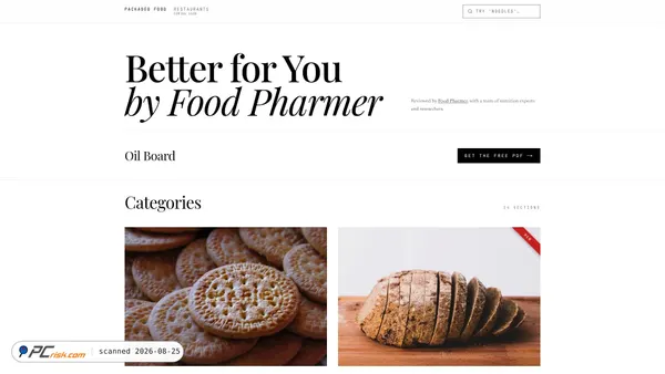 foodpharmer.health screenshot