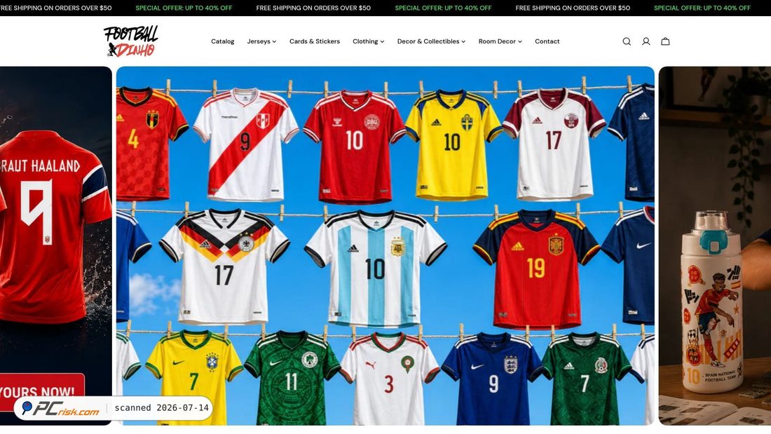 Zrzut ekranu footballdinho.com