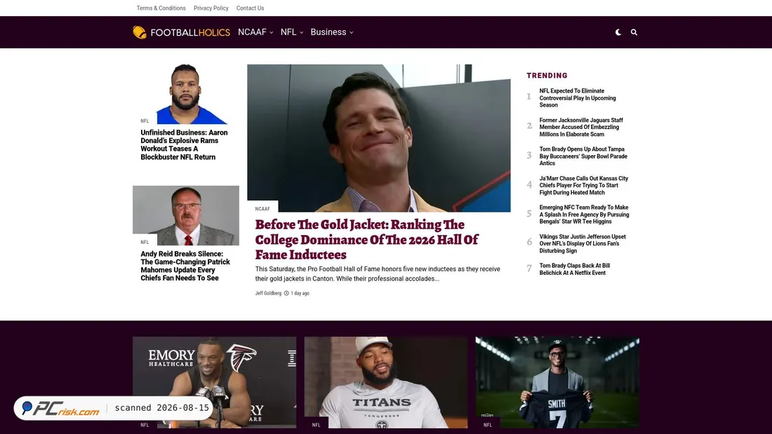 Screenshot of footballholics.net