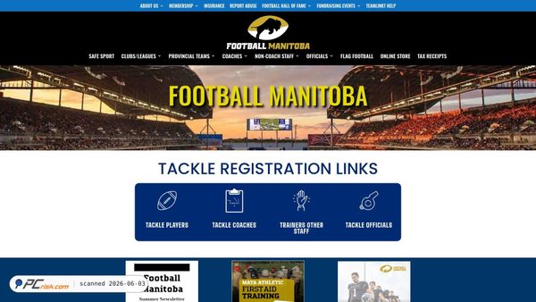 footballmanitoba.com screenshot